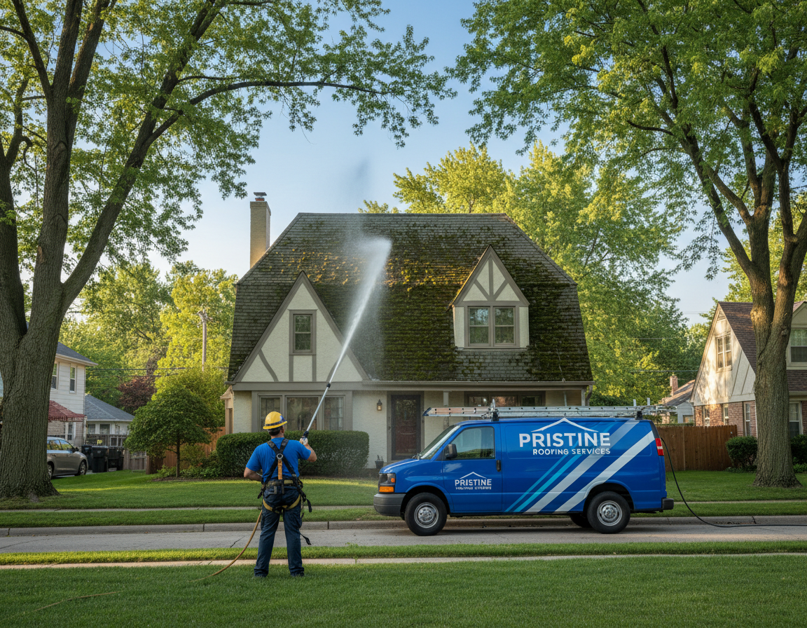 Soft Washing Roofs In Lewis Center OH